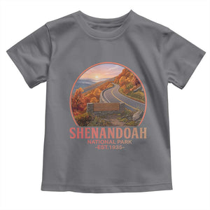 Shenandoah National Park Toddler T Shirt Vintage Virginia Mountain Landscape TS14 Charcoal Print Your Wear