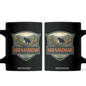 Shenandoah National Park Coffee Mug Virginia Black Bear Mountain TS14 Black Print Your Wear