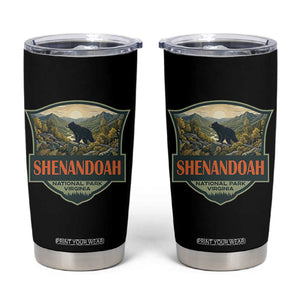 Shenandoah National Park Tumbler Cup Virginia Black Bear Mountain TS14 Black Print Your Wear