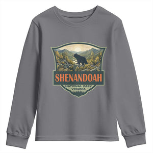 Shenandoah National Park Youth Sweatshirt Virginia Black Bear Mountain TS14 Charcoal Print Your Wear