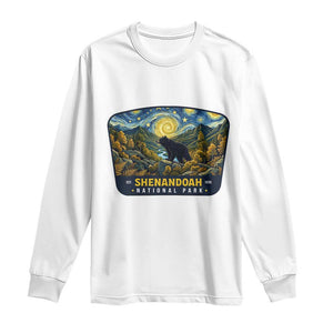 Shenandoah National Park Long Sleeve Shirt Starry Night Virginia Bear Mountain TS14 White Print Your Wear