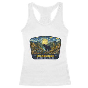 Shenandoah National Park Racerback Tank Top Starry Night Virginia Bear Mountain TS14 White Print Your Wear