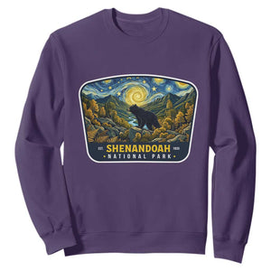 Shenandoah National Park Sweatshirt Starry Night Virginia Bear Mountain TS14 Purple Print Your Wear