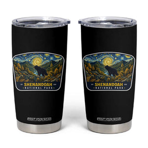 Shenandoah National Park Tumbler Cup Starry Night Virginia Bear Mountain TS14 Black Print Your Wear