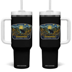 Shenandoah National Park Tumbler With Handle Starry Night Virginia Bear Mountain TS14 One Size: 40 oz Black Print Your Wear