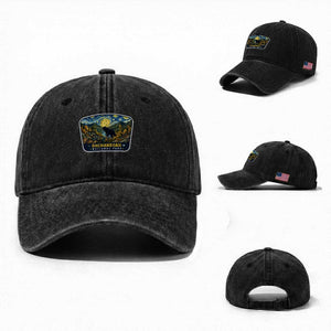 Shenandoah National Park Washed Cotton Baseball Cap Starry Night Virginia Bear Mountain TS14 Washed Cap Universal Fit Black Print Your Wear