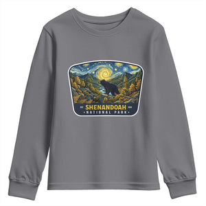 Shenandoah National Park Youth Sweatshirt Starry Night Virginia Bear Mountain TS14 Charcoal Print Your Wear