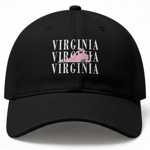 Virginia State Map Baseball Cap East Coast State Pride Travel Gift