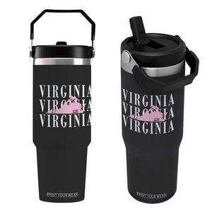 Virginia State Map Flip Straw Tumbler East Coast State Pride Travel Gift