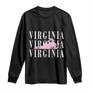 Virginia State Map Long Sleeve Shirt East Coast State Pride Travel Gift