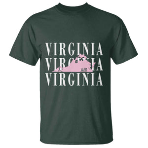 Virginia State Map T Shirt East Coast State Pride Travel Gift
