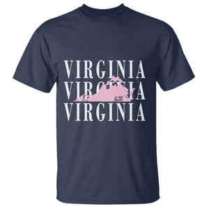 Virginia State Map T Shirt East Coast State Pride Travel Gift