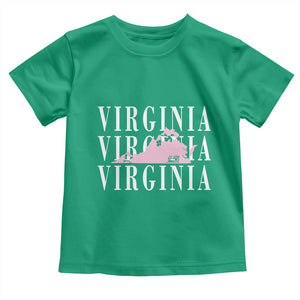 Virginia State Map Toddler T Shirt East Coast State Pride Travel Gift