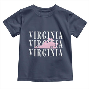 Virginia State Map Toddler T Shirt East Coast State Pride Travel Gift
