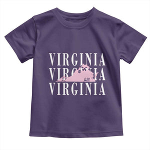 Virginia State Map Toddler T Shirt East Coast State Pride Travel Gift