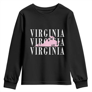 Virginia State Map Youth Sweatshirt East Coast State Pride Travel Gift