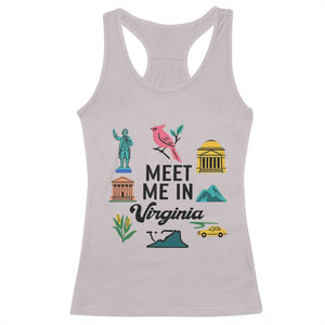 Meet Me in Virginia Racerback Tank Top Travel Souvenir East Coast State Pride TS14 Ice Gray Print Your Wear