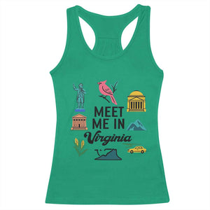 Meet Me in Virginia Racerback Tank Top Travel Souvenir East Coast State Pride TS14 Irish Green Print Your Wear
