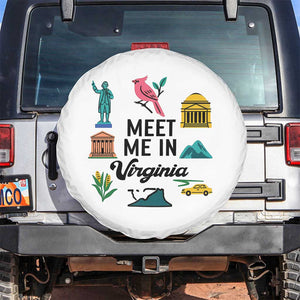 Meet Me in Virginia Spare Tire Cover Travel Souvenir East Coast State Pride TS14 No hole White Print Your Wear