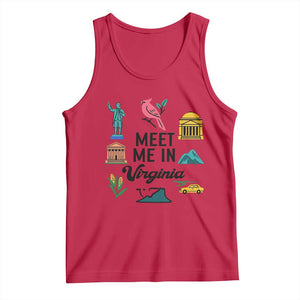 Meet Me in Virginia Tank Top Travel Souvenir East Coast State Pride TS14 Red Print Your Wear