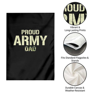 Proud Army Dad Garden Flag Military Camo American Flag Father's Day