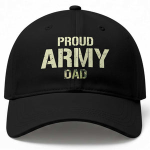 Proud Army Dad Baseball Cap Military Camo American Flag Father's Day TS14 Print Your Wear