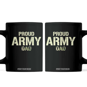 Proud Army Dad Coffee Mug Military Camo American Flag Father's Day
