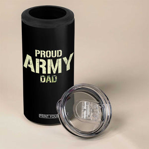 Proud Army Dad 4 in 1 Can Cooler Tumbler Military Camo American Flag Father's Day TS14 Print Your Wear