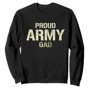 Proud Army Dad Sweatshirt Military Camo American Flag Father's Day