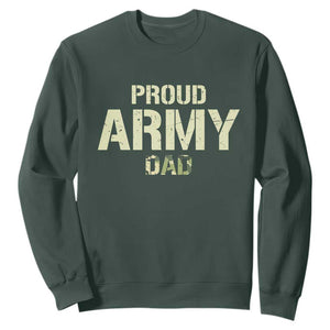 Proud Army Dad Sweatshirt Military Camo American Flag Father's Day