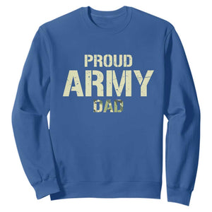 Proud Army Dad Sweatshirt Military Camo American Flag Father's Day