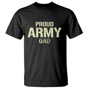 Proud Army Dad T Shirt Military Camo American Flag Father's Day