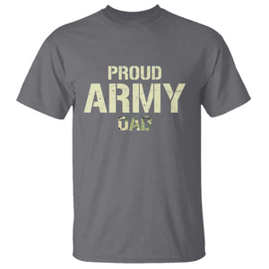 Proud Army Dad T Shirt Military Camo American Flag Father's Day
