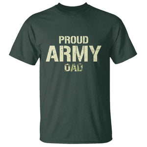 Proud Army Dad T Shirt Military Camo American Flag Father's Day