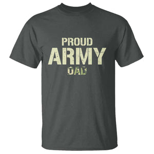 Proud Army Dad T Shirt Military Camo American Flag Father's Day