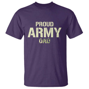 Proud Army Dad T Shirt Military Camo American Flag Father's Day