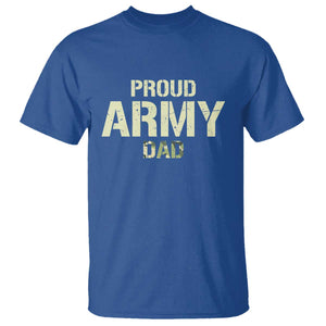 Proud Army Dad T Shirt Military Camo American Flag Father's Day