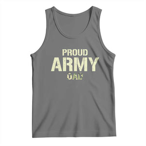 Proud Army Dad Tank Top Military Camo American Flag Father's Day