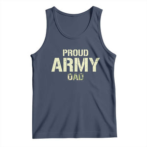 Proud Army Dad Tank Top Military Camo American Flag Father's Day