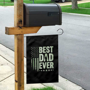 Best Dad Ever Garden Flag Military Camo American Flag Father's Day