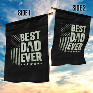 Best Dad Ever Garden Flag Military Camo American Flag Father's Day