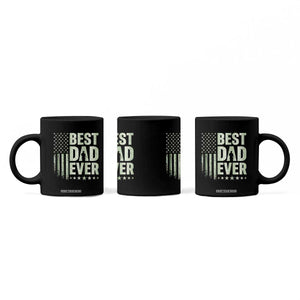 Best Dad Ever Coffee Mug Military Camo American Flag Father's Day