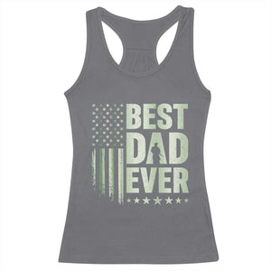 Best Dad Ever Racerback Tank Top Military Camo American Flag Father's Day