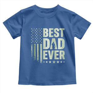 Best Dad Ever Toddler T Shirt Military Camo American Flag Father's Day