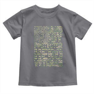 Husband Daddy Protector Hero Veteran Toddler T Shirt Father's Day American Flag Camouflage TS14 Charcoal Print Your Wear