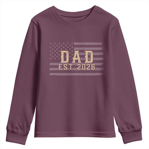 Dad Est 2026 Youth Sweatshirt Promoted to Daddy New Dad