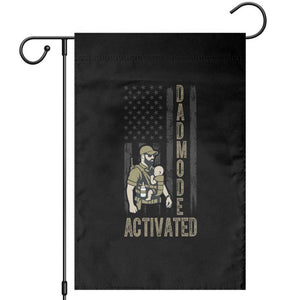 Dad Mode Activated Garden Flag Tactical Baby Carrier Military Father Amerian Flag TS14 Black Print Your Wear