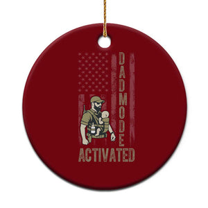 Dad Mode Activated Ceramic Ornament Tactical Baby Carrier Military Father Amerian Flag TS14 1pc Red Print Your Wear