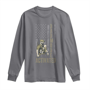 Dad Mode Activated Long Sleeve Shirt Tactical Baby Carrier Military Father Amerian Flag