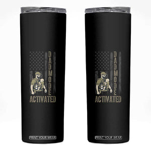Dad Mode Activated Skinny Tumbler Tactical Baby Carrier Military Father Amerian Flag